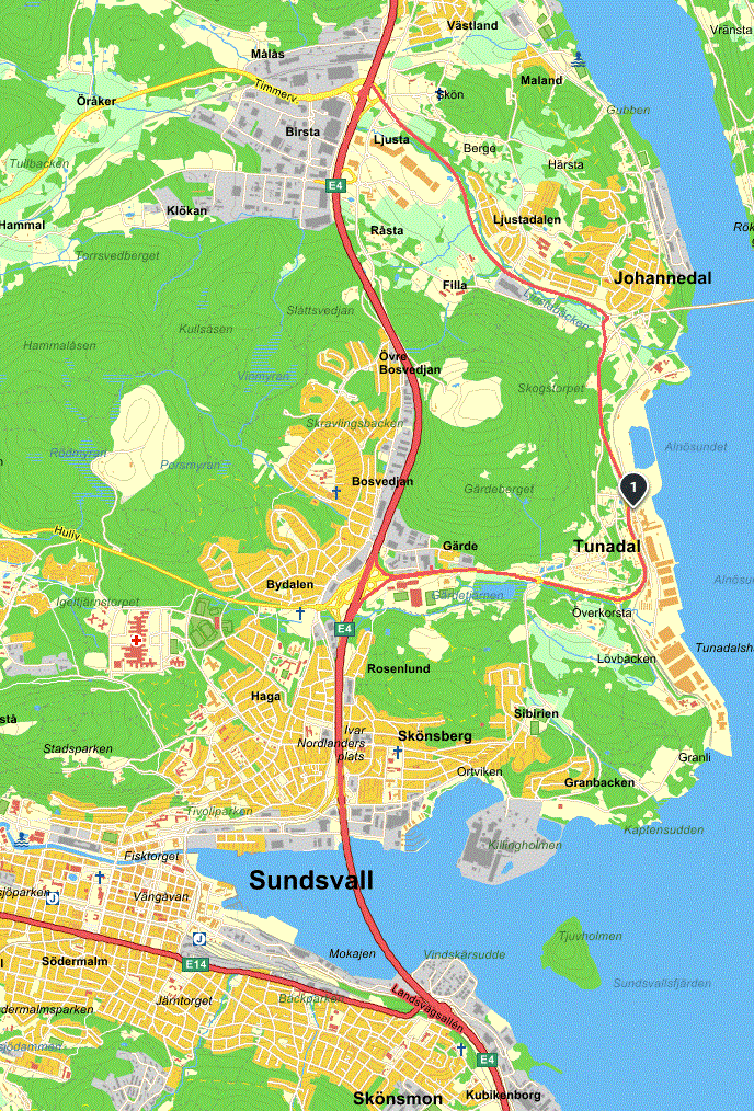 Sundsvall Karta : Karta Sundsvall | Karta